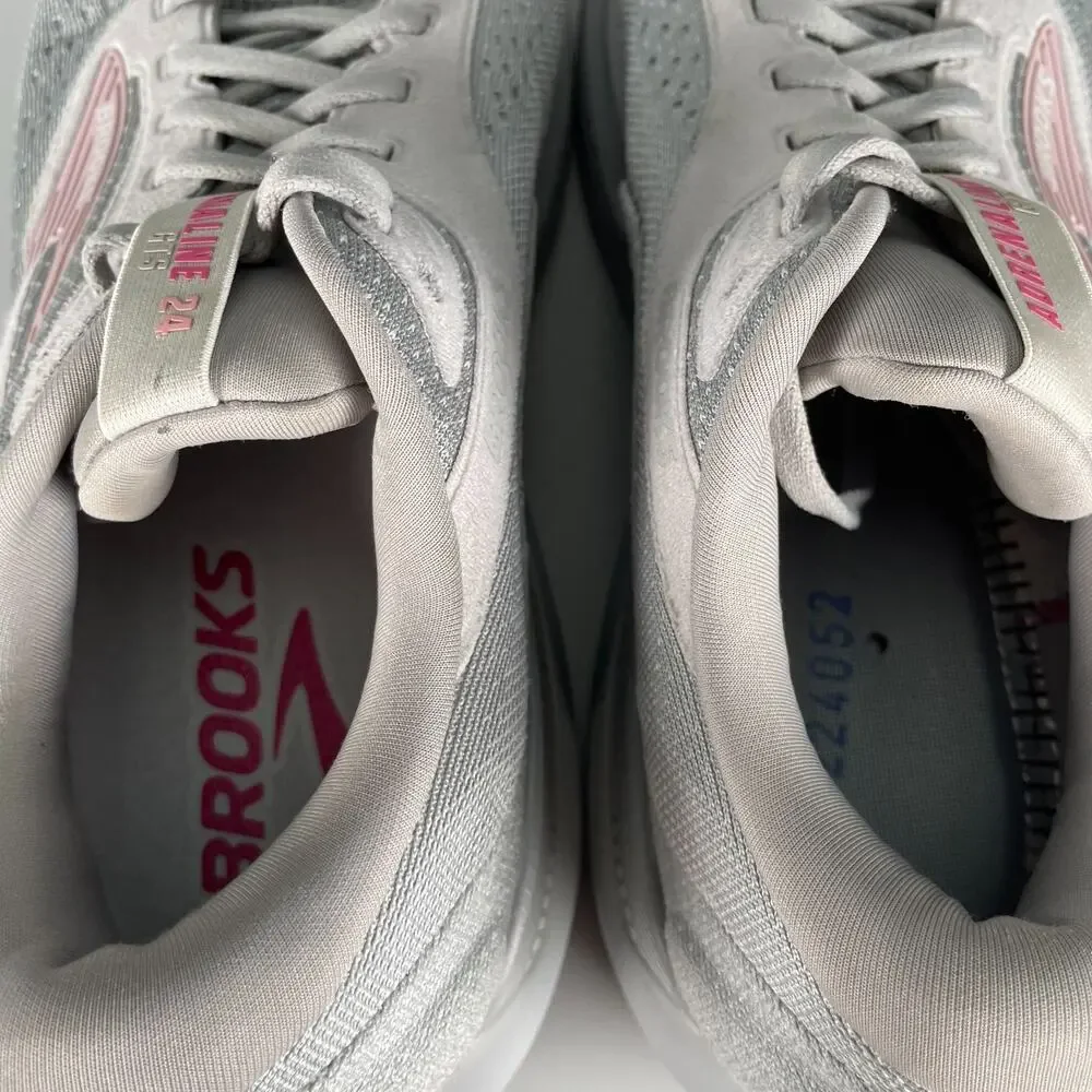 Brooks Adrenaline GTS 24 Women's Size 10 B Grey Pink Running Shoes Sneakers GUC